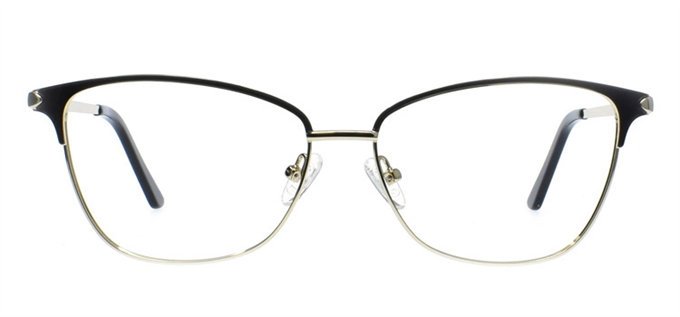 Picture of iLookGlasses OTTO MACADRIAN BLACK - RECTANGLE,METAL,OVAL,FULL-RIM,fashion,office,everyday,CAT-EYE - prescription eyeglasses online Canada