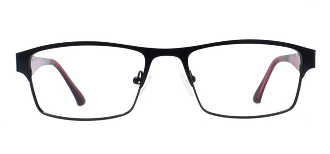 Picture of iLookGlasses MOMENTUM 6497 BLACK / RED - RECTANGLE,METAL,FULL-RIM,fashion,office,sporty,everyday - prescription eyeglasses online Canada